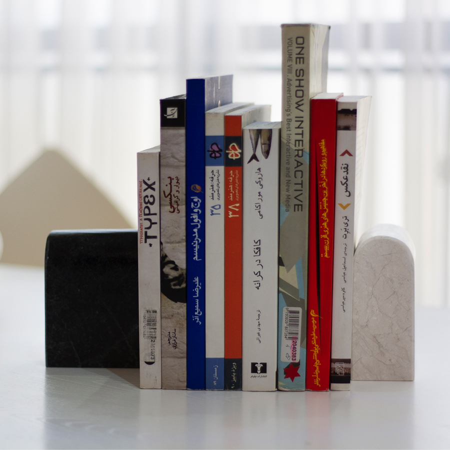 BOOKENDCURVE هولدر کتاب سنگی سیرکل